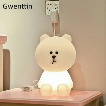 Детский LED ночник Мишка THL-24-149 светодиодный мягкий свет