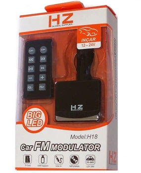 FM-трансмиттер для автомобиля H18 MP3 от прикуривателя USB microSD