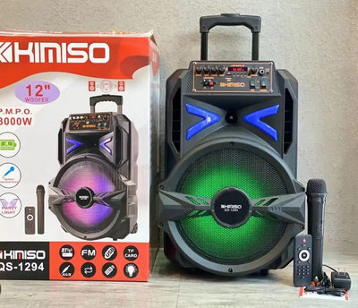 Колонка-чемодан KIMISO QS-1294 12 дюймов 3000 Вт PMPO 5.2 кг