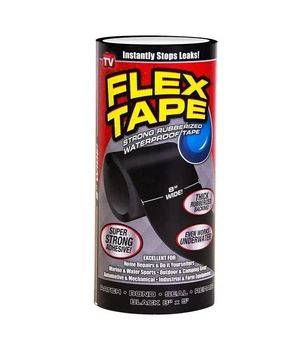 Сверхпрочная скотч-лента FLEX TAPE черная 20 см ширина 150 см длина