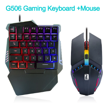 Клавиатура Мышка 198I G506 black игровая мембранная 1200 dpi RGB подсветка