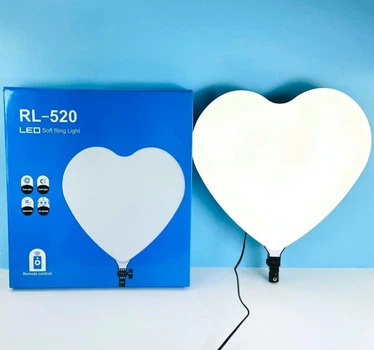 Кільцева світлодіодна лампа серце RL-520 40 см 42 см яскраве світло