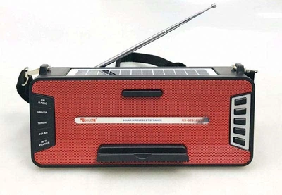 Портативна Bluetooth колонка GOLON RX-S2618BTS з сонячною панеллю до 6 годин автономної роботи 2x5 Вт