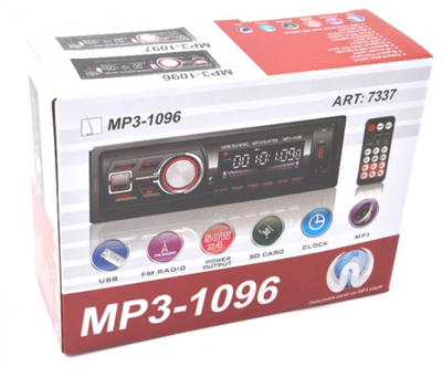 Автомагнитола MP3 1096 BT съемная панель ISO cable розмір - HDSYR_793