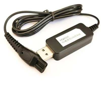 Блок питания кабель USB для Philips 15V/15В адаптер HQ8505 машинки триммера QC5115 HQ7310 7340 PT726 AT880 Черный