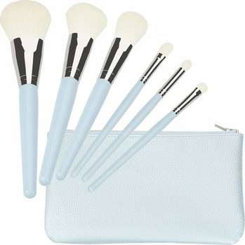 Zestaw pędzli do makijażu Tools For Beauty Mimo błękitny 6 szt (5903018919638)