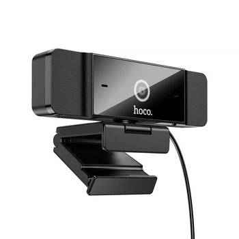 Вебкамера HOCO D100 Full HD 1080p с фиксированным фокусом для ноутбука ПК Smart TV Black