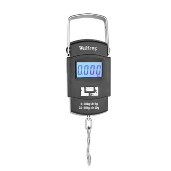 Весы ручные электронные кантер MX-501/WH-A08 с крючком черные (997)