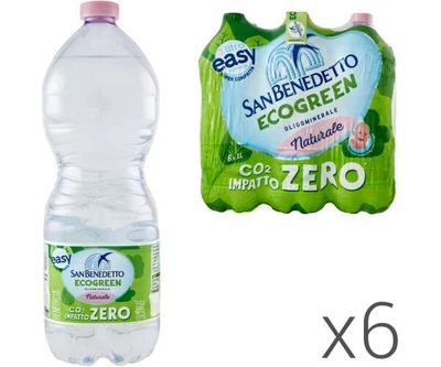 Упаковка негазированной минеральной воды San Benedetto EcoGreen, 6 шт. х 1 л, ПЭТ