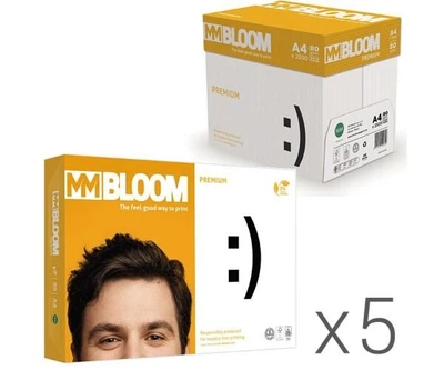 Бумага офисная MM BLOOM Premium А4, класс А, 80 г/м2, Упаковка 5 шт. х 500 листов