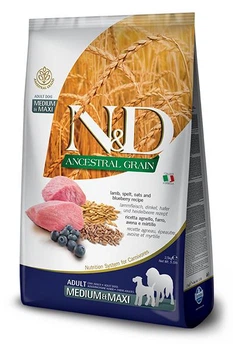Сухой корм Farmina (Фармина) N & D Low Grain Dog Lamb and Blueberry Adult Medium & Maxi -2,5 кг