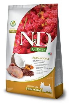 Сухой корм Farmina (Фармина) N & D Grain Free Quinoa Skin & Coat QUAIL ADULT MINI -2,5кг