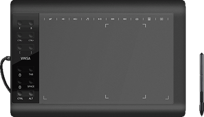 Графический планшет Vinsa для рисования ретуши Black (Vin1060plus)