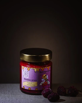Пюре для енергії Малина-м`ята+мед 200 г Detox organic