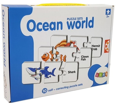 Puzzle edukacyjne Lean Toys Świat oceanów 10 połączeń 7808 (5903802453997)