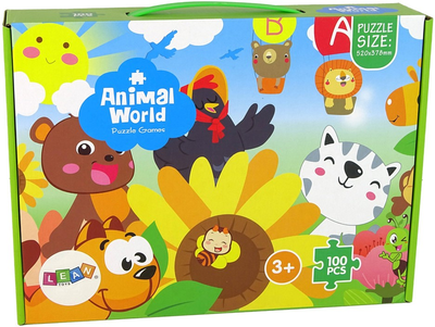 Puzzle Lean Toys Zwierzątka 100 elementów 14158 (5905679070413)