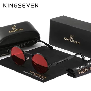Солнцезащитные очки для мужчин и женщин KINGSEVEN N7579 Black Clear Red