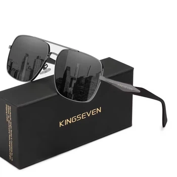 Мужские поляризационные солнцезащитные очки KINGSEVEN 2413 Gun Gray Box