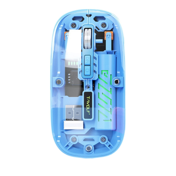 Мышь T-WOLF X11 беспроводная, бесшумная с аккумулятором 2,4G+Bluetooth Blue
