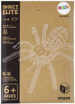 Puzzle edukacyjne drewniane 3D Lean Toys Pająk 31 element 16500 (5905884450093)