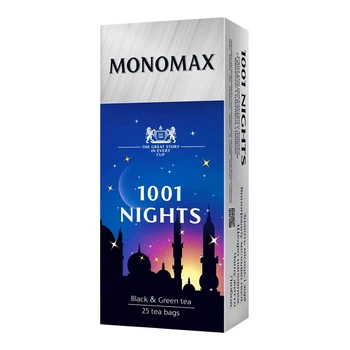 Чай Monomax 1001 Ніч чорний та зелений у пакетиках 25 шт