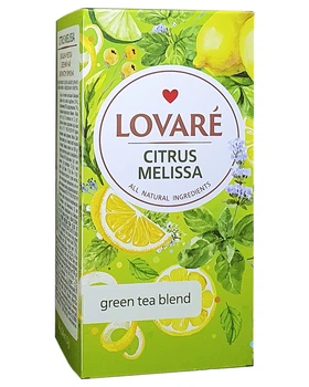 Чай Lovare Citrus Melissa зелений в пакетиках 24 шт х 1,5 г (55878)