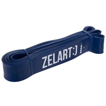 Гума петля для підтягувань та тренувань стрічка силова Zelart POWER BANDS (латекс, 2080x45x4,5мм, жорсткість L, навантаження 25-57кг, синій) (FI-0889-4)