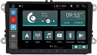 Автомагнитола JFsound JF-031OI для Volkswagen / 9" / Сенсорная / 4/64 ГБ / Android 10 / Apple CarPlay / Android Auto / Wi-Fi / GPS / Bluetooth / DAB+ / 2DIN