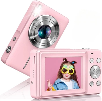 Фотоаппарат SIXTARY 44Мп / CMOS / Full HD / 16Х зум / Розовый Б/В