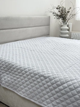 Покрывало Ecotton Light Grey Двуспальное 200x220 см Стеганое Полисатин (25183_000)
