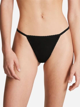 Трусики стрінги жіночі бавовняні Victoria's Secret 243120056 L Чорні (1159837383)