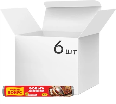 Упаковка фольги алюминиевой Бонус 5 м 6 шт (14801420)
