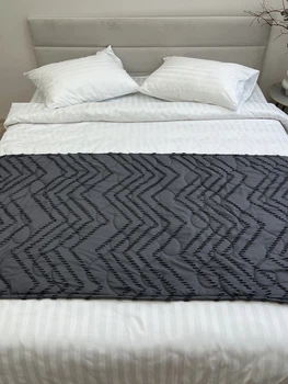 Покрывало-саше Ecotton Jacuard Grey 70x230 см Стеганое Полисатин (25219_000)