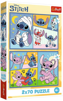 Zestaw Puzzle Trefl Lilo and Stitch ze Stitchem nie ma nudy 2 x 70 elementów 34444 (5900511344448)