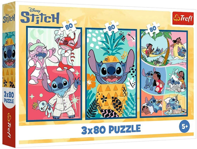 Zestaw Puzzle Trefl Świat Stitcha 3 x 80 elementów 34885 (5900511348859)