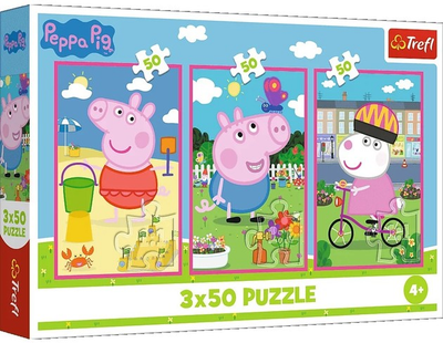 Zestaw Puzzle Trefl Siła przyjaźni Świnka Peppa 3 x 50 elementów 34877 (5900511348774)