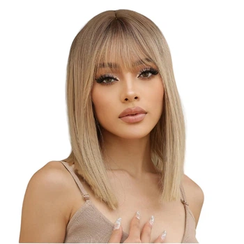 Парик Golden Ombre блонд, натуральные синтетические волосы