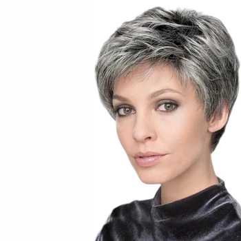 Перука коротка Піксі Silver grey