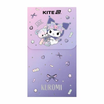 Блокнот Kite Kuromi "Котёнок Куроми" 80х145 мм 60 листов клеточка на магнитах (HK24-092-2)