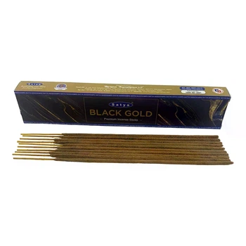Black Gold premium incence sticks (Черное Золото)(Satya) пыльцовое благовоние 15 гр. 35042