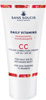 CC-крем корректор для лица Sans Soucis Daily Vitamins CC Cream Anti Redness SPF20 Гранат от покраснения кожи 30 мл (4086200256535)