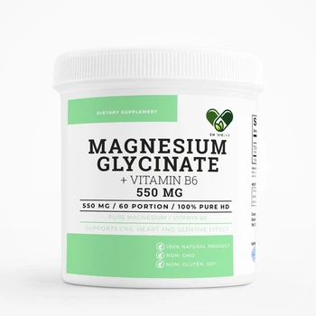 Магний глицинат B6 Envie Lab хелат 550 мг. Magnesium Glycinate для нервной системы и сна в порошке 60 порций лесные ягоды