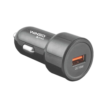 Автомобильное зарядное устройство Winso PRO QC18W USB-A быстрая зарядка для смартфона и планшета 18Вт (DO-LI_33S)