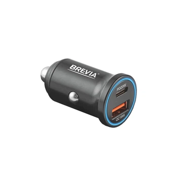 Автомобильное зарядное устройство BREVIA ePower DualChargeLED 38W 1xUSB-C 1xUSB-A для авто быстрое зарядное устройство (DO-LI_33S)