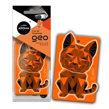 Ароматизатор Aroma Car Cellulose Geo Cat - Orange Sparkling Mango сухой 12090