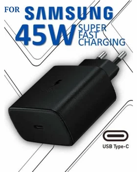Швидка зарядка 45w для Samsung Galaxy Super Fast Charging PD type-C Power Adapter, зарядний пристрій Black. Для Samsung, Xiaomi, Poco, OPPO