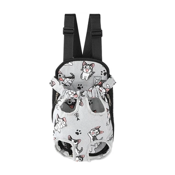 Рюкзак- кенгуру для животных Lesko SY210814 Cat Gray M