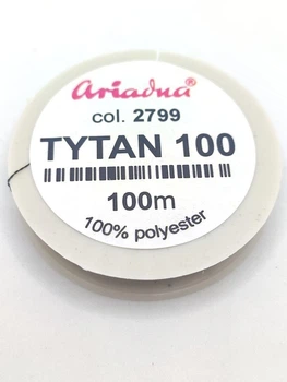 Нитки бисерные TYTAN черные 100 м