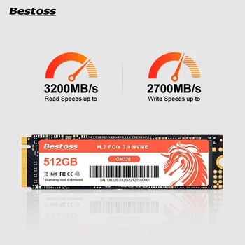 SSD диск Bestoss M.2 NVMe 2280 PCIe 3.0x4 512ГБ для ноутбуков и компьютеров (SSD 512Gb Bestoss GM328 M.2 NVMe 2280 PCIe 3.0x4)