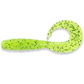 10054116 Mighty Grub 4.5" (4pcs.), #055 - Chartreuse/Black